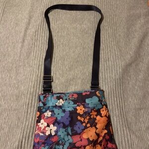 TUMI Floral Print Crossbody Bag Lightweight Travel Purse Shoulder Bag